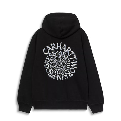 Carhartt WIP Hooded Spiral Sweat Black  - I03637689XX