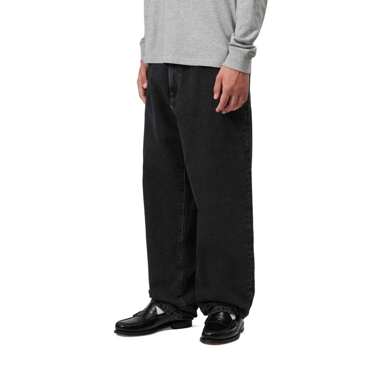 Carhartt WIP Aaron Pant Black stone washed  - I0367288906