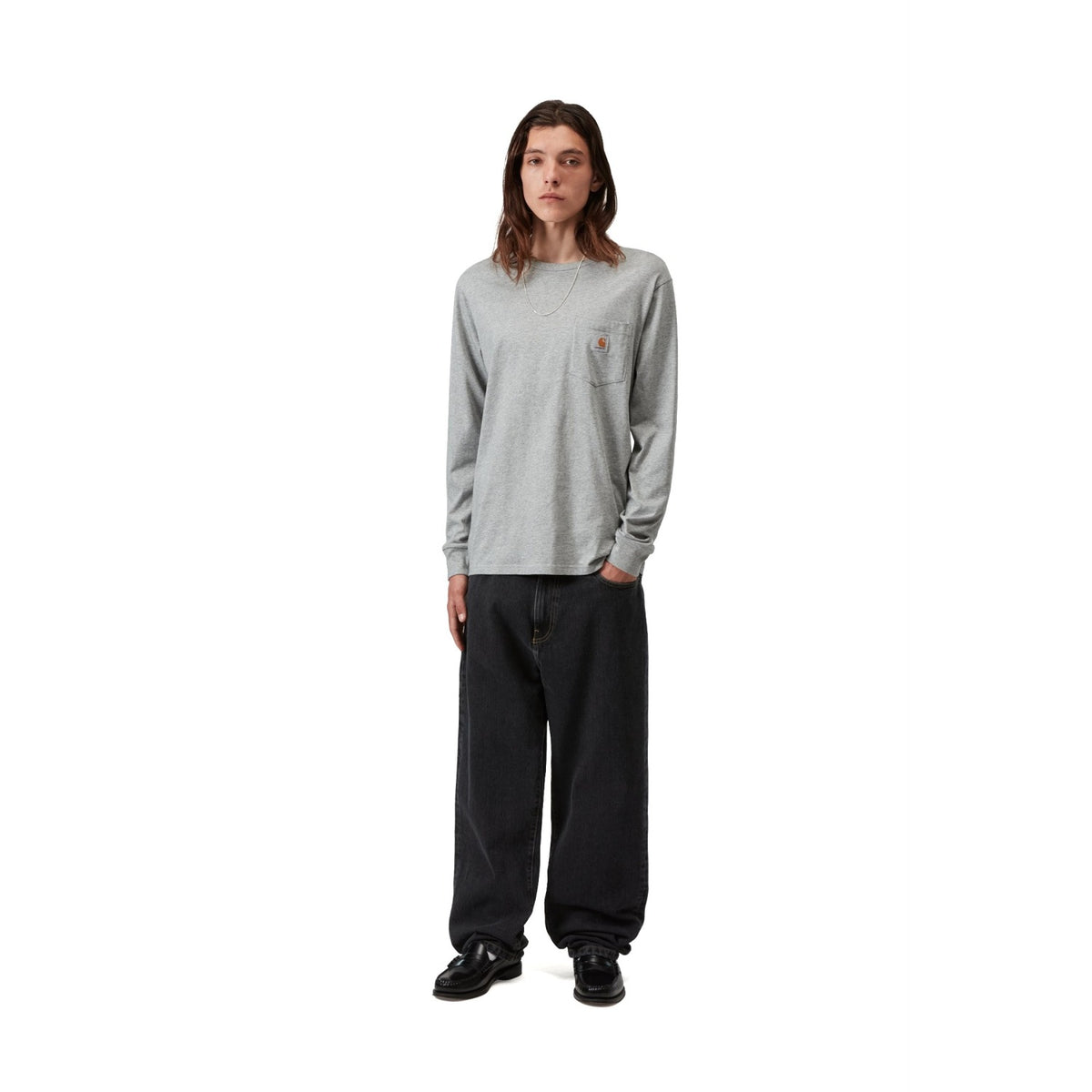 Carhartt WIP Aaron Pant Black stone washed  - I0367288906