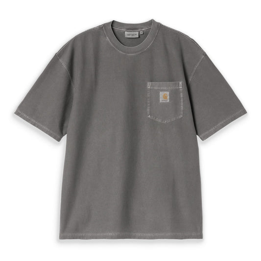 Carhartt WIP S/S Loose Pocket T-Shirt Shady Black garment  - I03686389GD