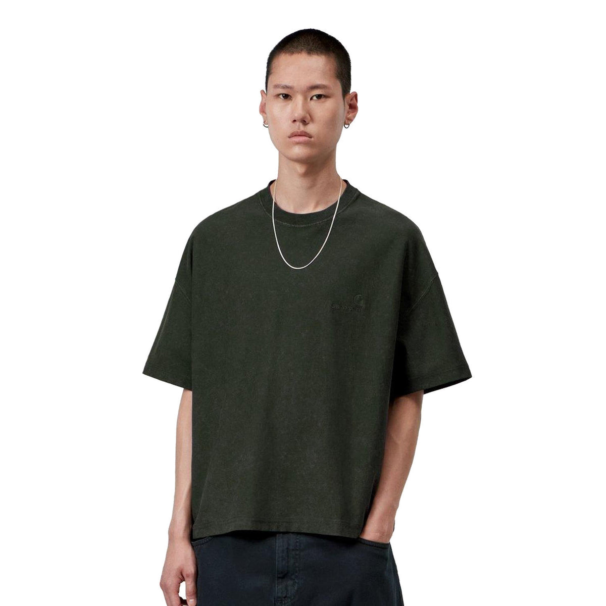 Carhartt WIP S/S Lambert T-Shirt Raven moon wash  - I0370163T6FQ