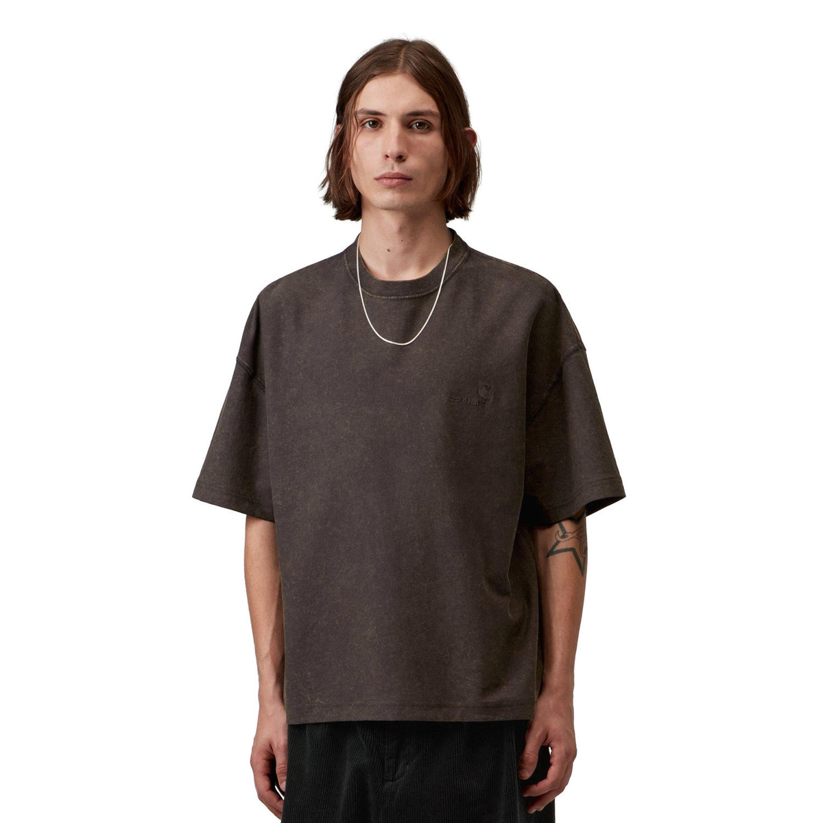 Carhartt WIP S/S Lambert T-Shirt Tobacco moon wash  - I03701647FQ