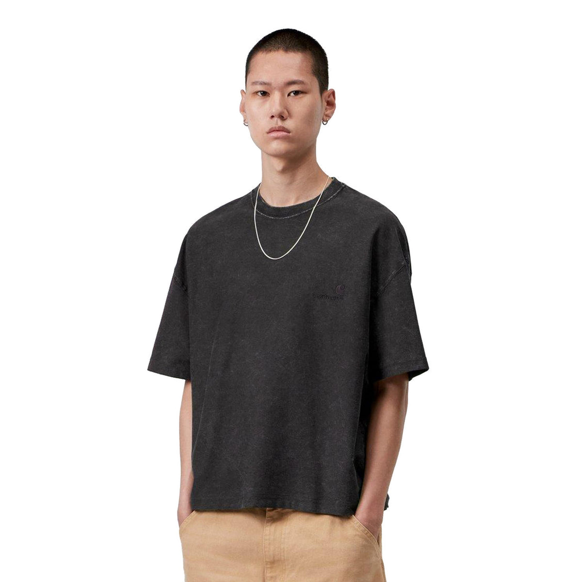 Carhartt WIP S/S Lambert T-Shirt Black moon wash  - I03701689FQ