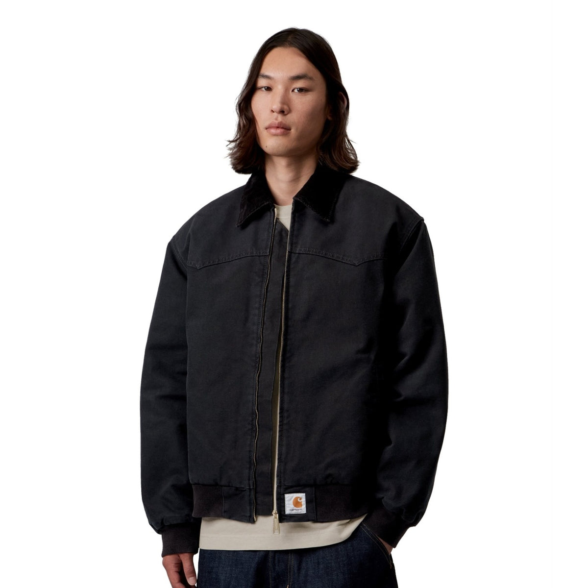 Carhartt WIP OG Santa Fe Jacket Black/Black stone canvas  - I03705600E4O
