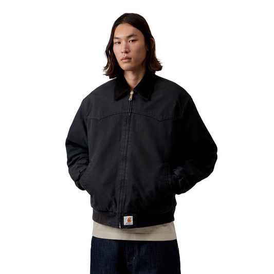 Carhartt WIP OG Santa Fe Jacket Black/Black stone canvas  - I03705600E4O