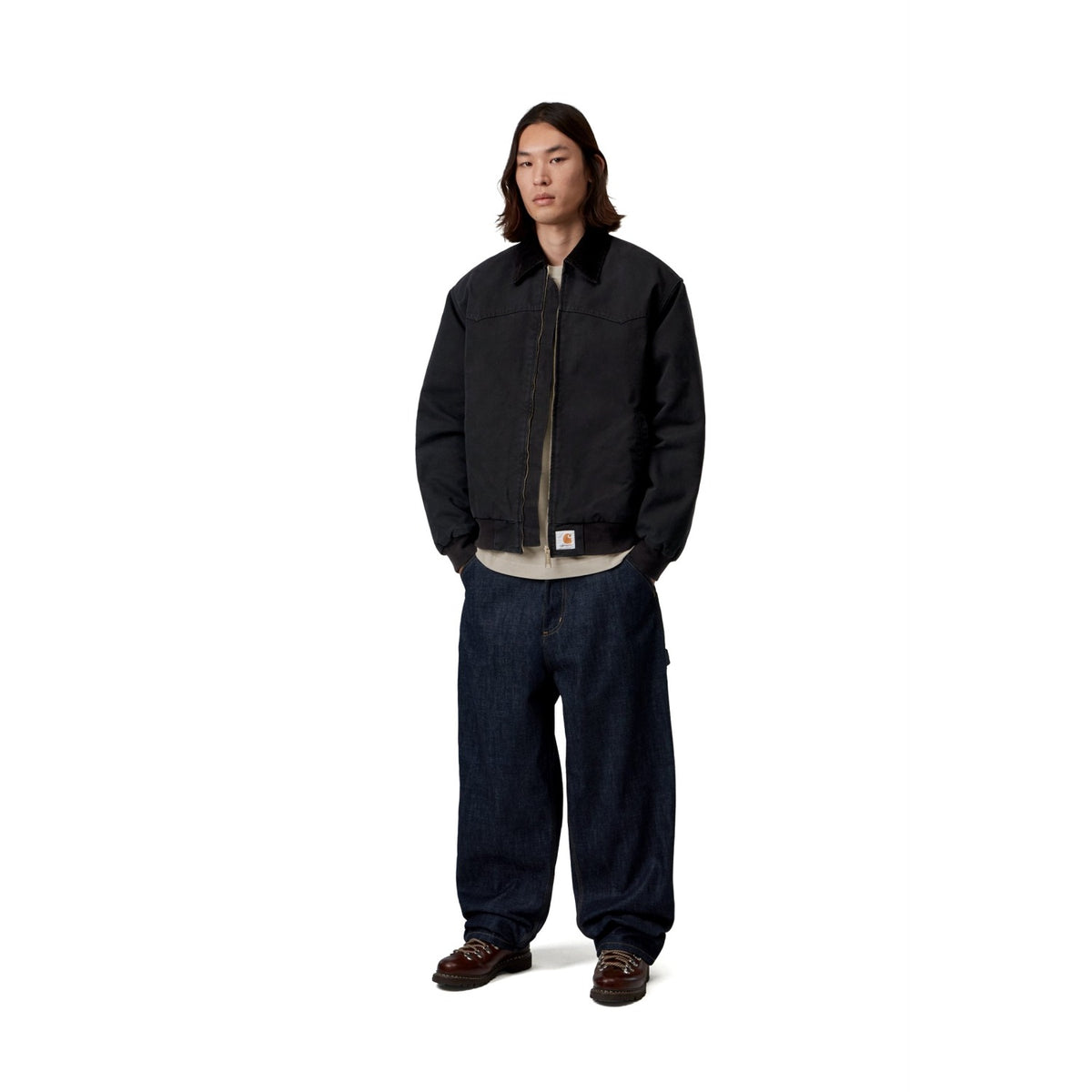 Carhartt WIP OG Santa Fe Jacket Black/Black stone canvas  - I03705600E4O