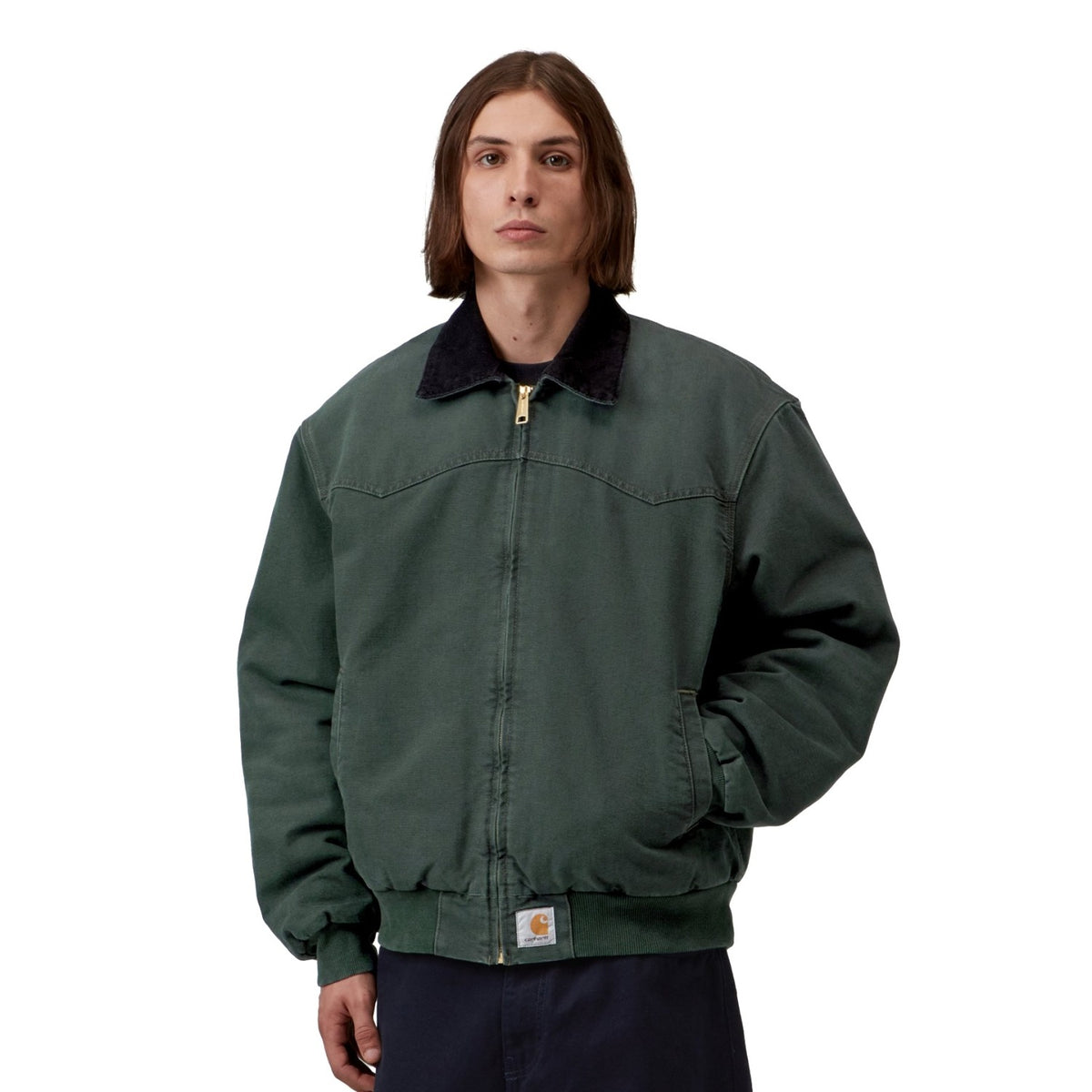 Carhartt WIP OG Santa Fe Jacket Raven/Black stone canvas  - I0370563WM4O