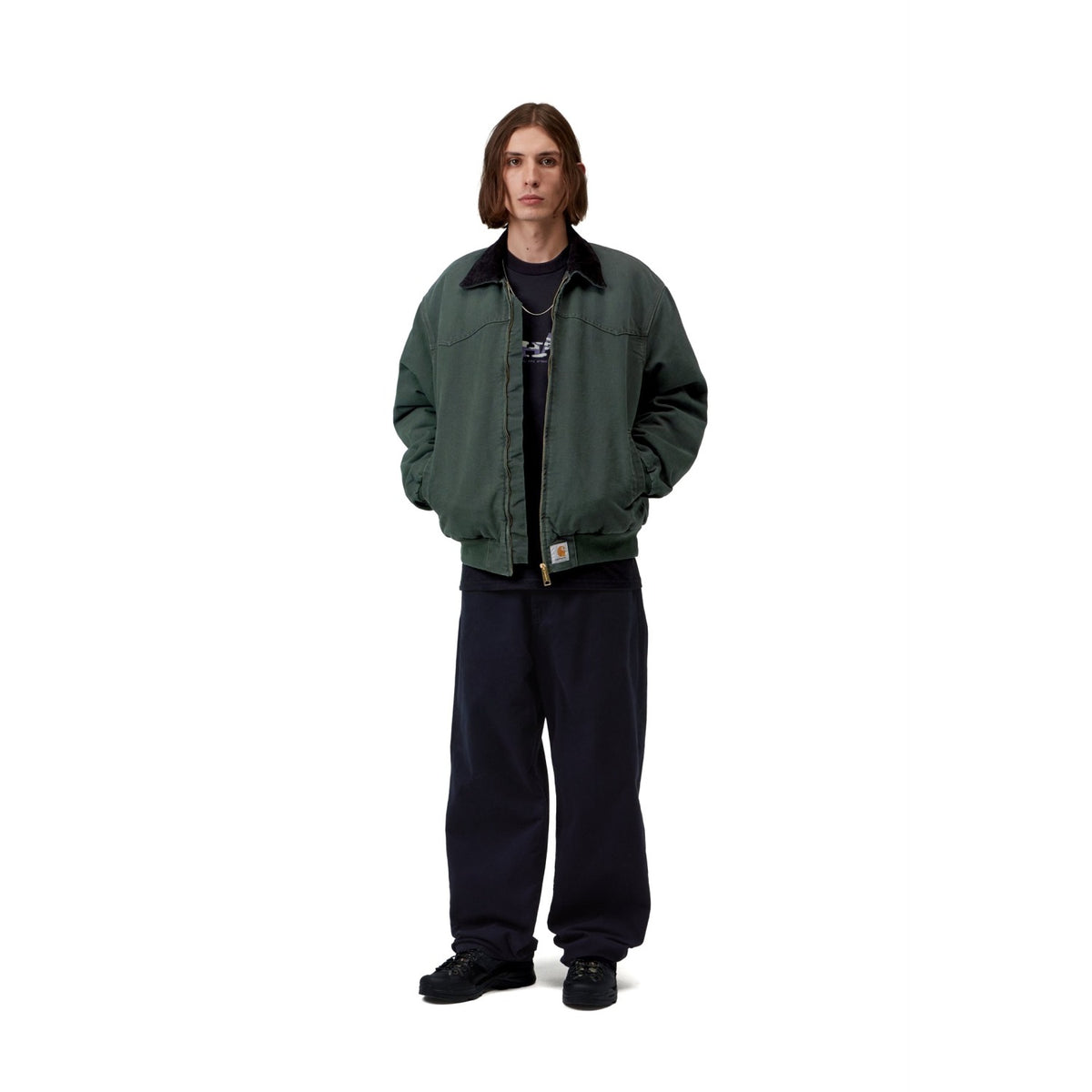 Carhartt WIP OG Santa Fe Jacket Raven/Black stone canvas  - I0370563WM4O