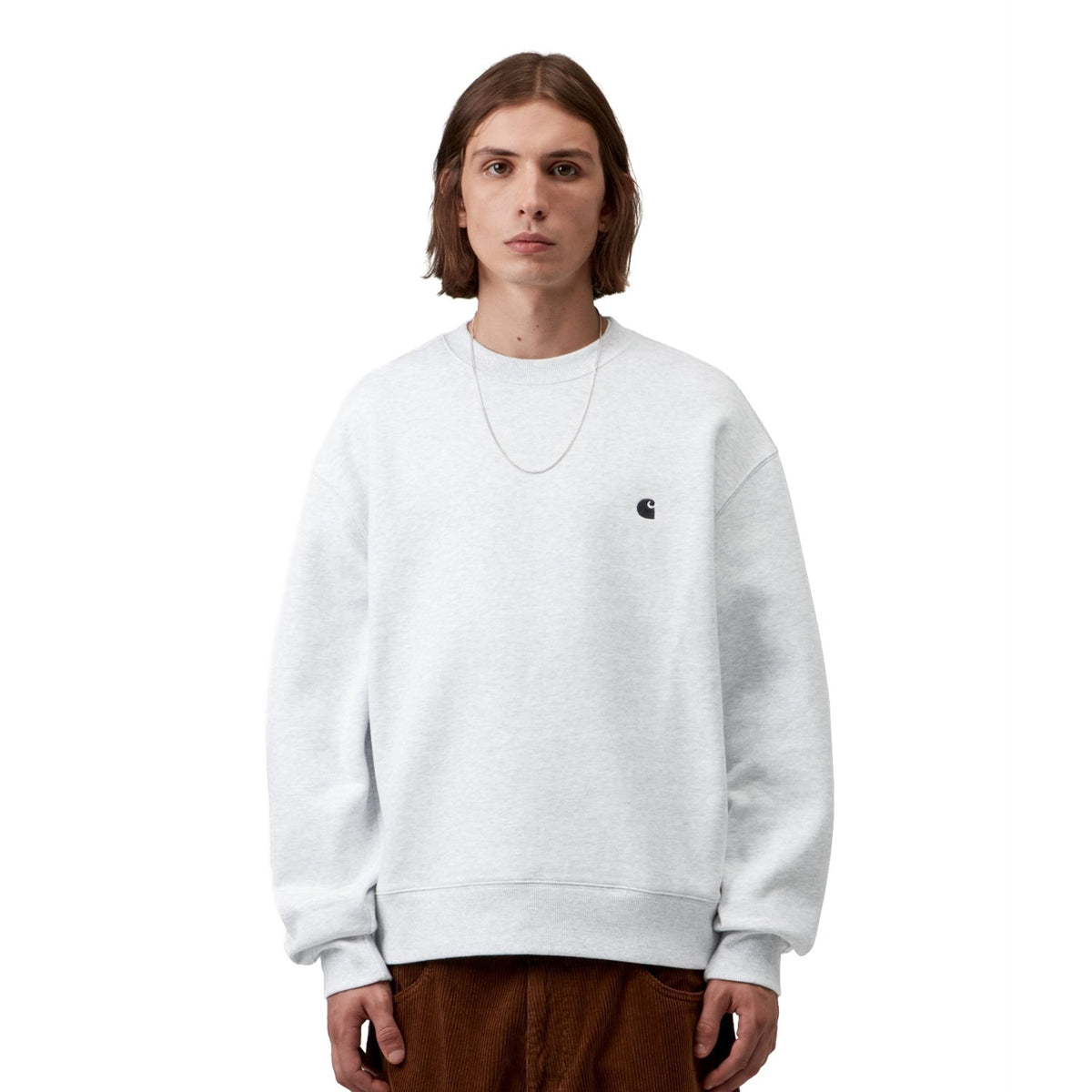 Carhartt WIP Mack Sweat Ash Heather/Black  - I03709900OXX