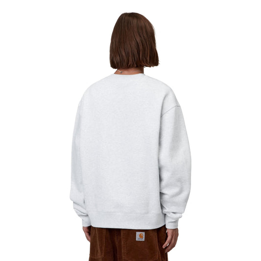 Carhartt WIP Mack Sweat Ash Heather/Black  - I03709900OXX
