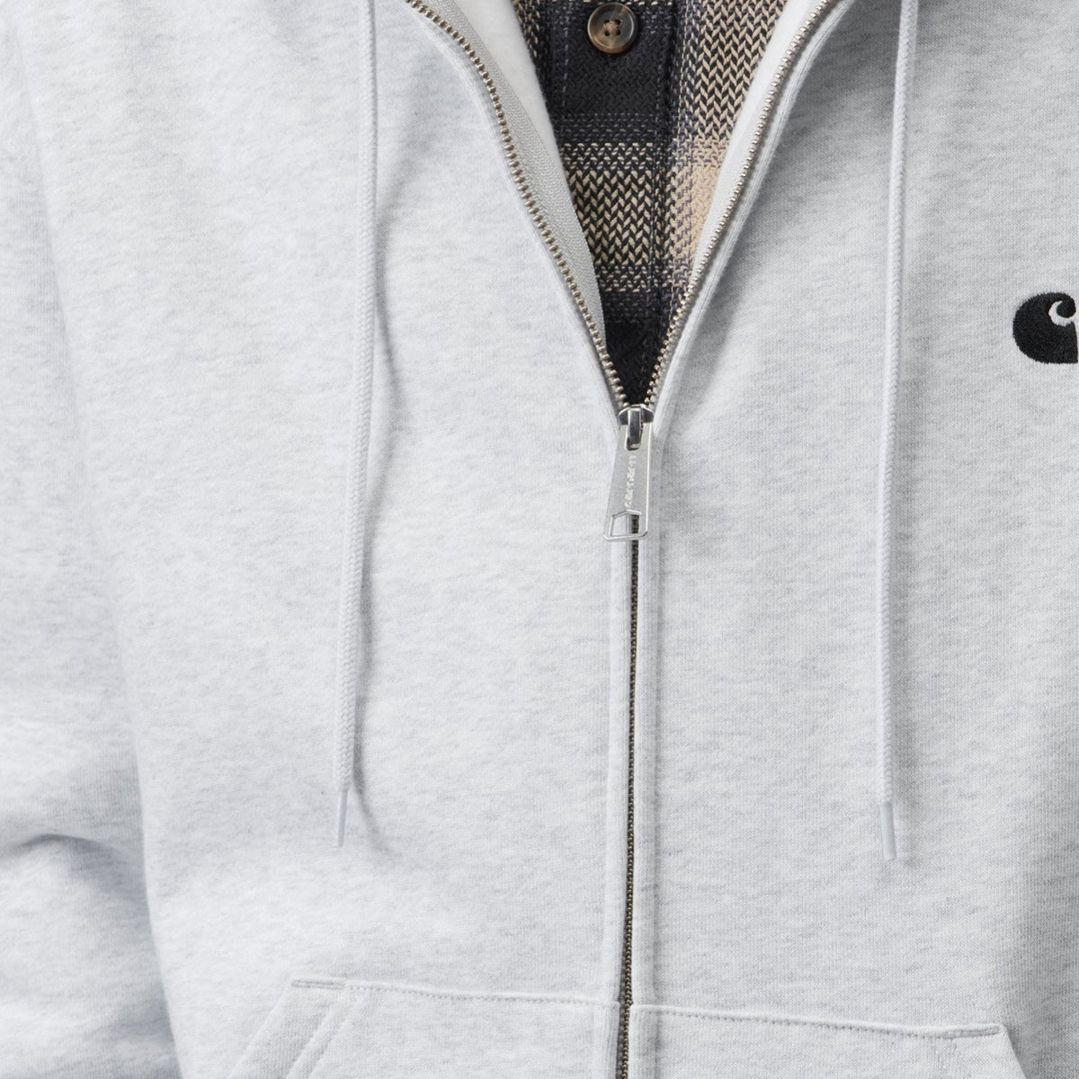 Carhartt WIP Hooded Mack Jacket Ash Heather/Black  - I03710200OXX