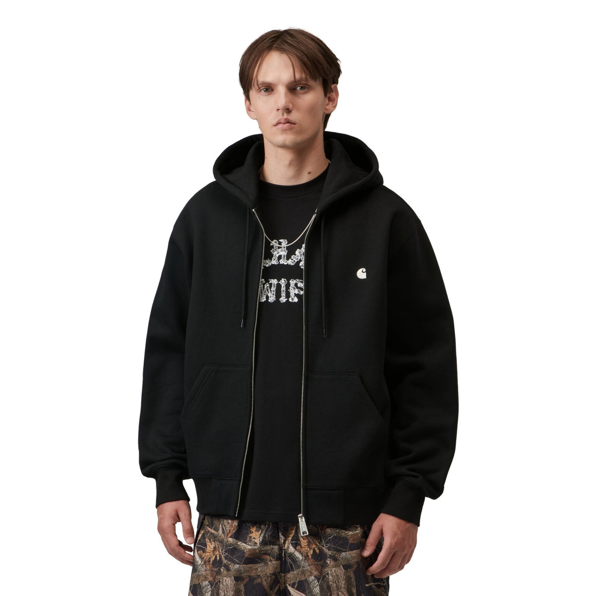 Carhartt WIP Hooded Mack Jacket Black/Wax  - I037102K02XX