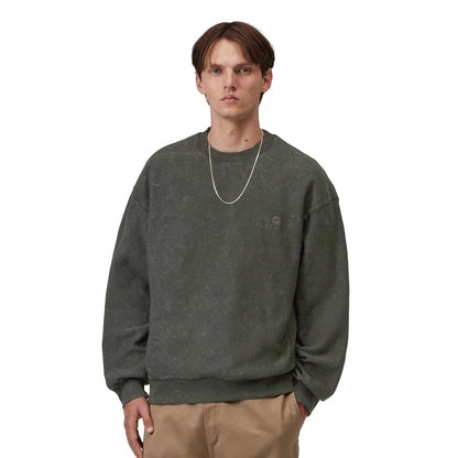 Carhartt WIP Lambert Sweat Raven moon wash  - I0371043T6FQ