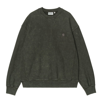 Carhartt WIP Lambert Sweat Raven moon wash  - I0371043T6FQ