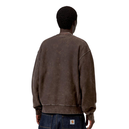 Carhartt WIP Lambert Sweat Tobacco moon wash  - I03710447FQ