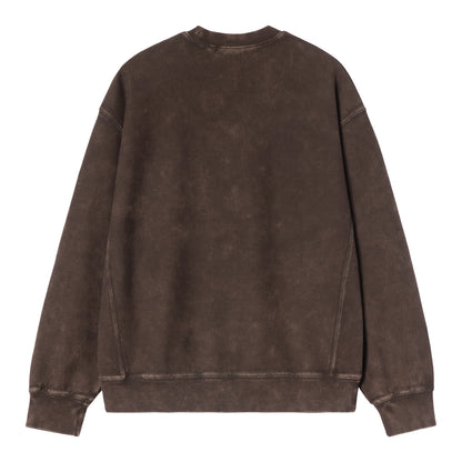 Carhartt WIP Lambert Sweat Tobacco moon wash  - I03710447FQ