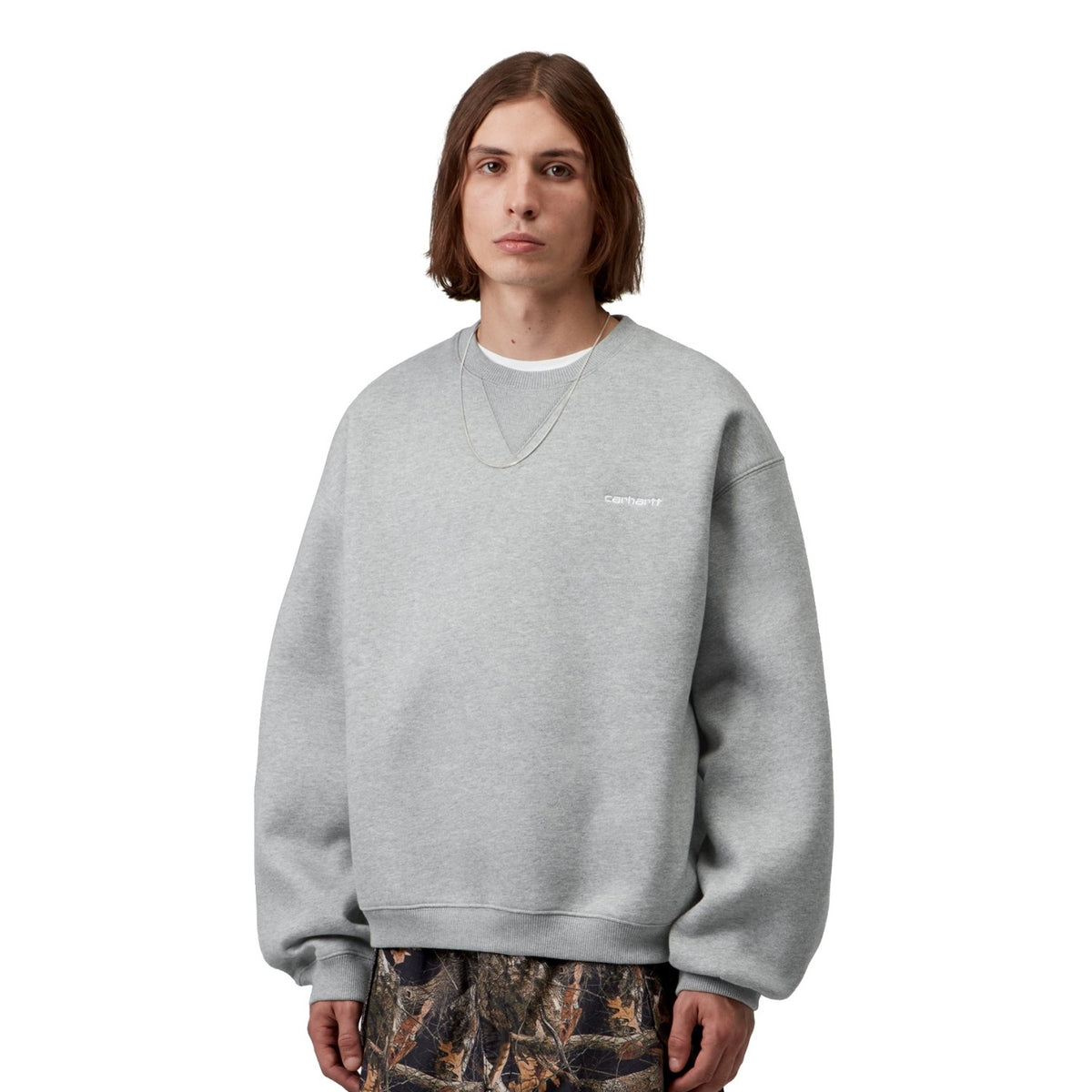 Carhartt WIP Ebbert Sweat Grey Heather/White  - I03711300DXX