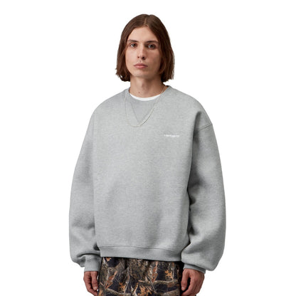 Carhartt WIP Ebbert Sweat Grey Heather/White  - I03711300DXX