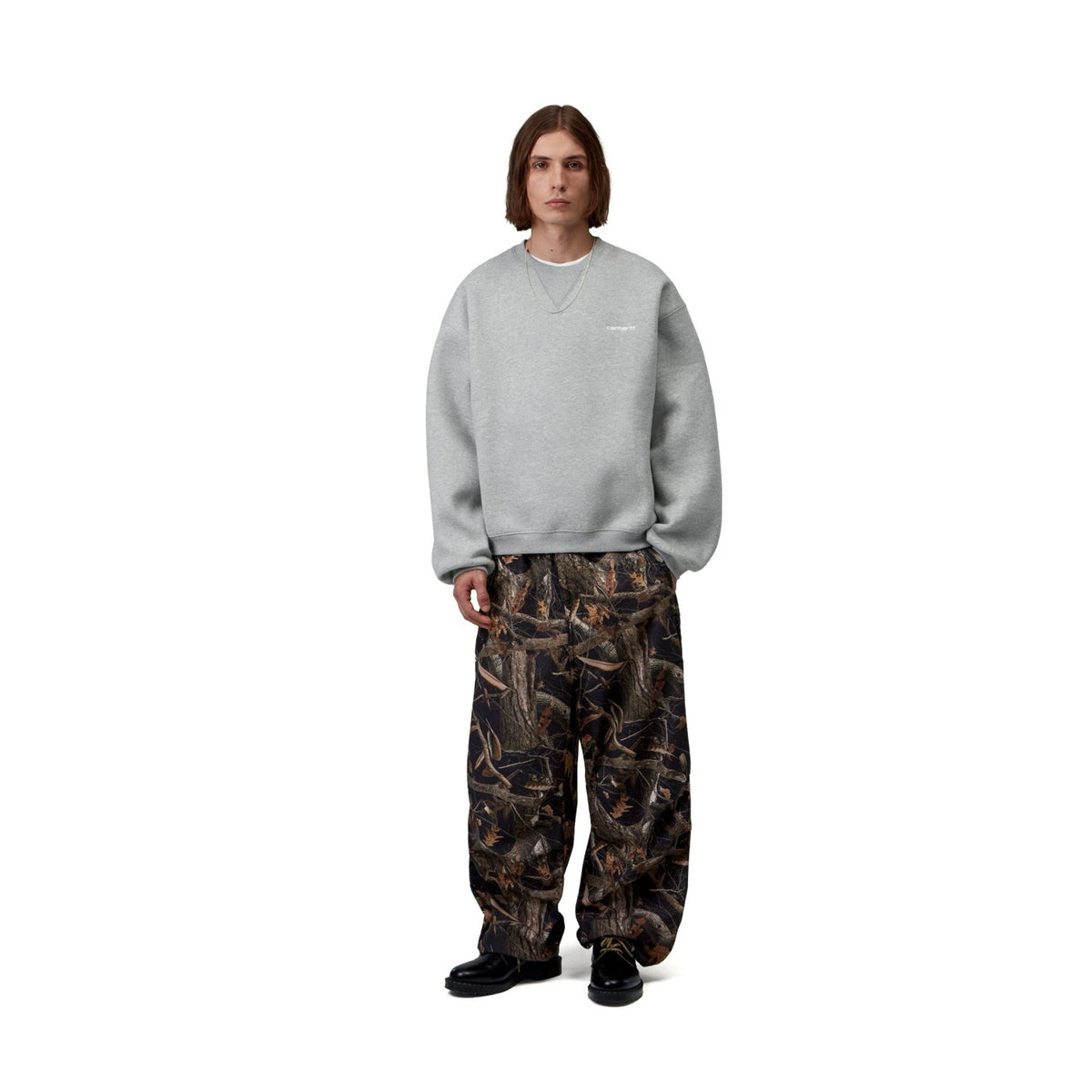 Carhartt WIP Ebbert Sweat Grey Heather/White  - I03711300DXX