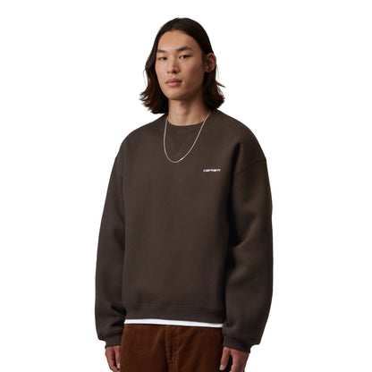 Carhartt WIP Ebbert Sweat Tobacco/White  - I0371133XNXX