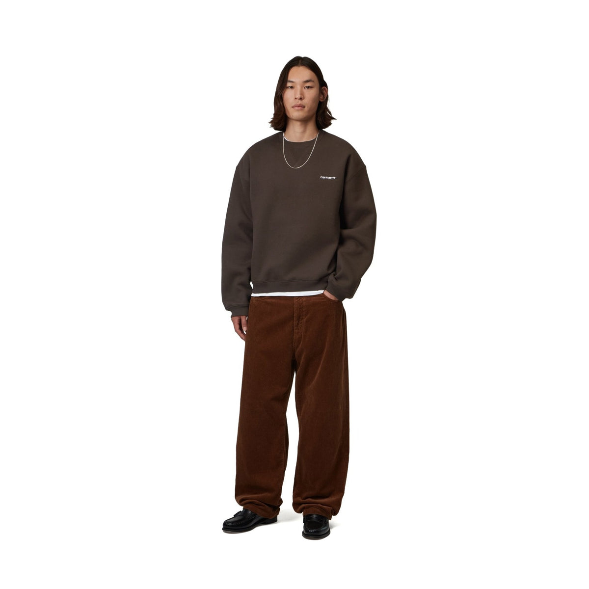 Carhartt WIP Ebbert Sweat Tobacco/White  - I0371133XNXX