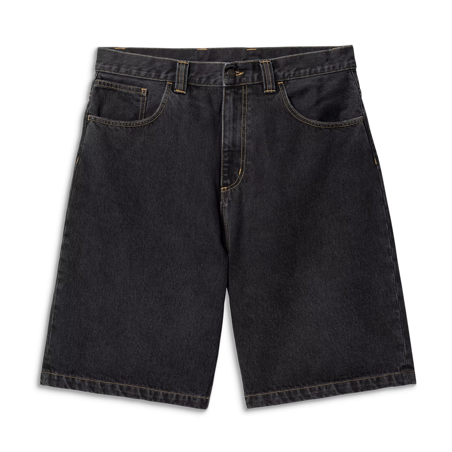 Carhartt WIP Brandon Short Black stone washed  - I0371618906