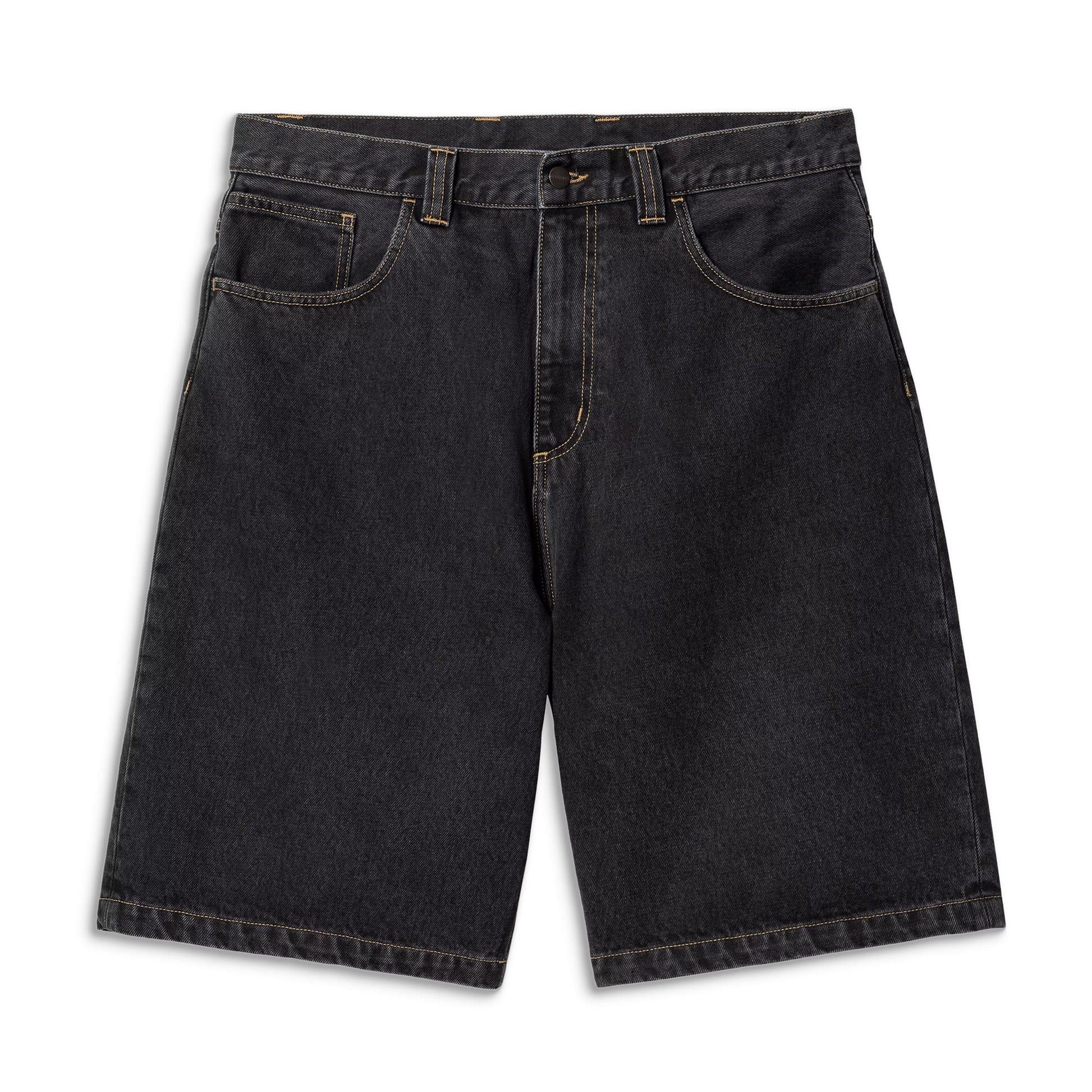 Carhartt WIP Brandon Short Black stone washed  - I0371618906