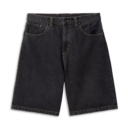Carhartt WIP Brandon Short Black stone washed  - I0371618906