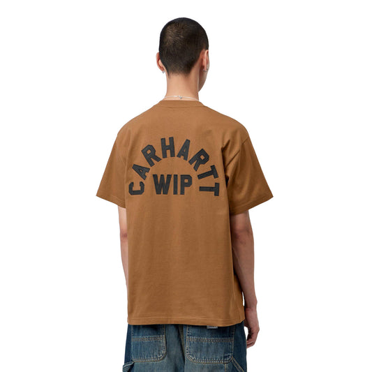 Carhartt WIP S/S Arch Script T-Shirt WIP Hamilton Brown  - I0372553YYXX