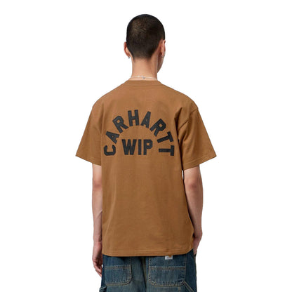 Carhartt WIP S/S Arch Script T-Shirt WIP Hamilton Brown  - I0372553YYXX