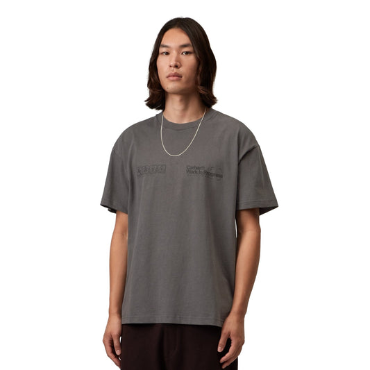 Carhartt WIP S/S Boxed T-Shirt Soot garment dyed  - I03725626GD
