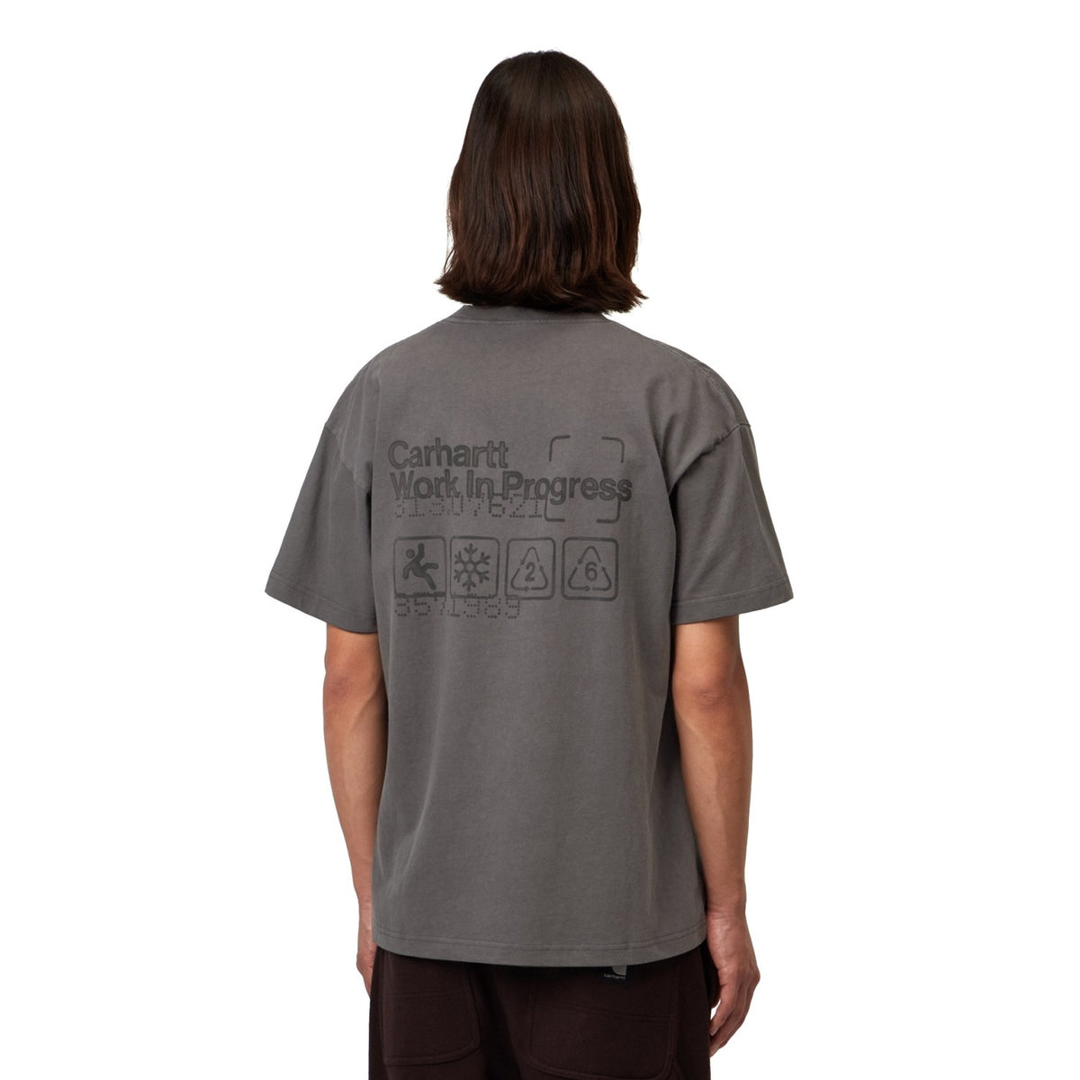 Carhartt WIP S/S Boxed T-Shirt Soot garment dyed  - I03725626GD