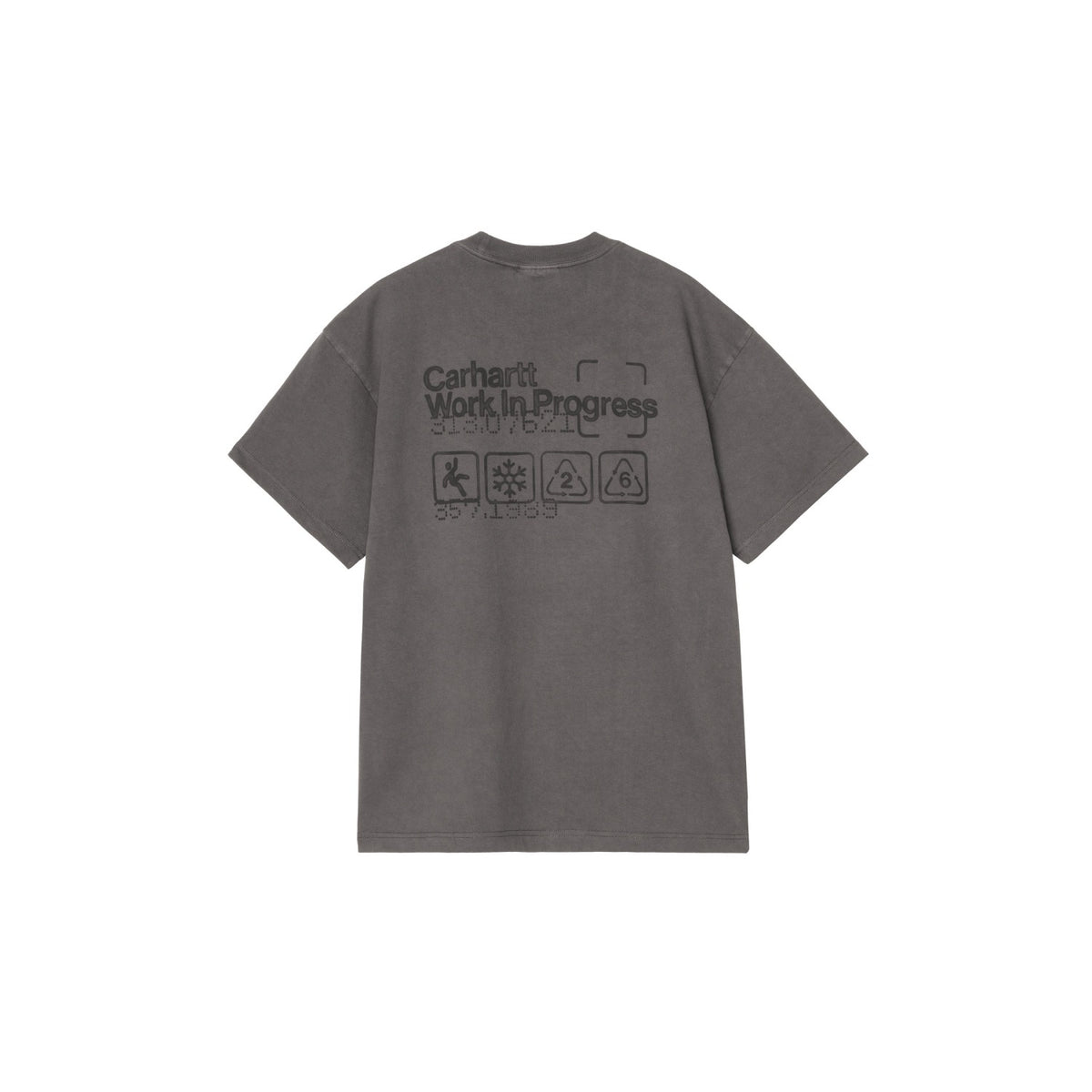 Carhartt WIP S/S Boxed T-Shirt Soot garment dyed  - I03725626GD
