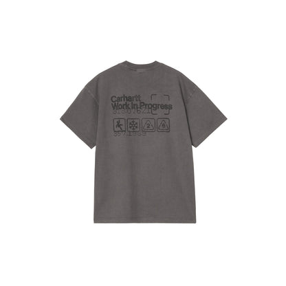 Carhartt WIP S/S Boxed T-Shirt Soot garment dyed  - I03725626GD