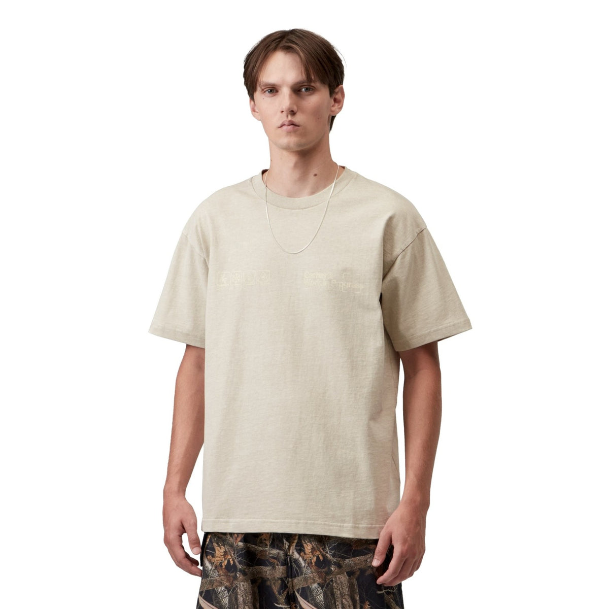 Carhartt WIP S/S Boxed T-Shirt Fleur De Sel garment dyed  - I0372562LPGD