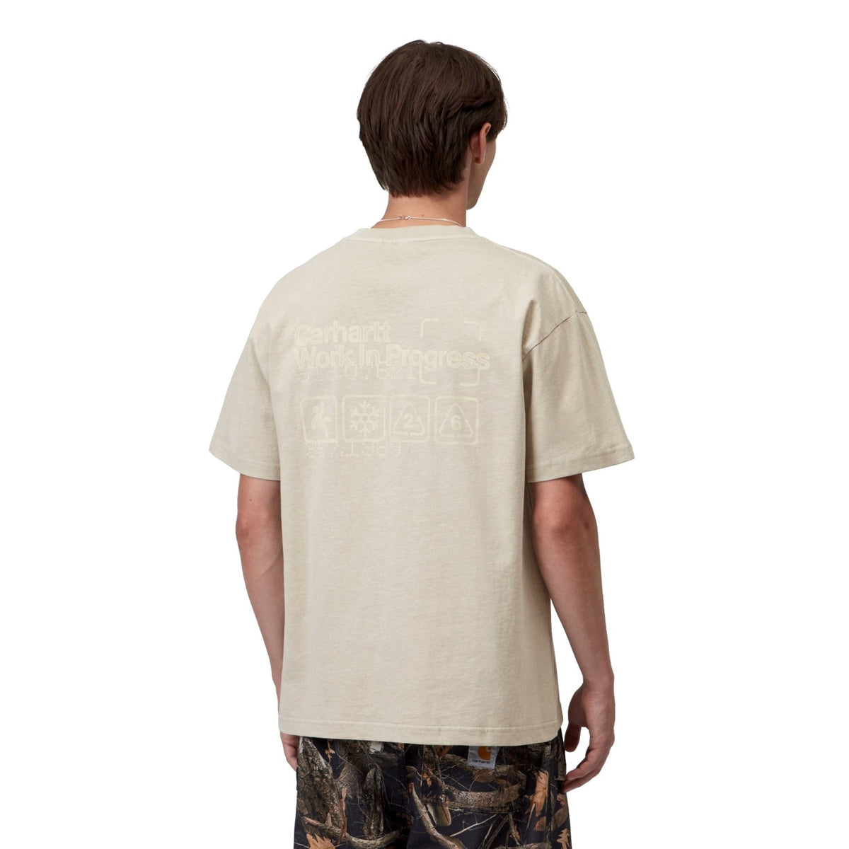 Carhartt WIP S/S Boxed T-Shirt Fleur De Sel garment dyed  - I0372562LPGD