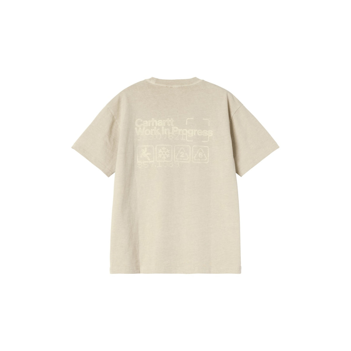 Carhartt WIP S/S Boxed T-Shirt Fleur De Sel garment dyed  - I0372562LPGD