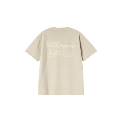 Carhartt WIP S/S Boxed T-Shirt Fleur De Sel garment dyed  - I0372562LPGD
