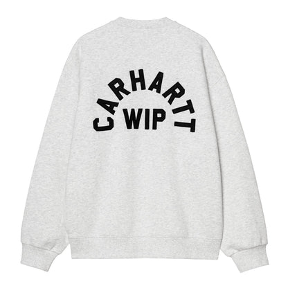 Carhartt WIP Arch Script Sweat Ash Heather/Dark Navy  - I03726611T06