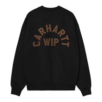 Carhartt WIP Arch Script Sweat Black/Hamilton Brown  - I0372663R006