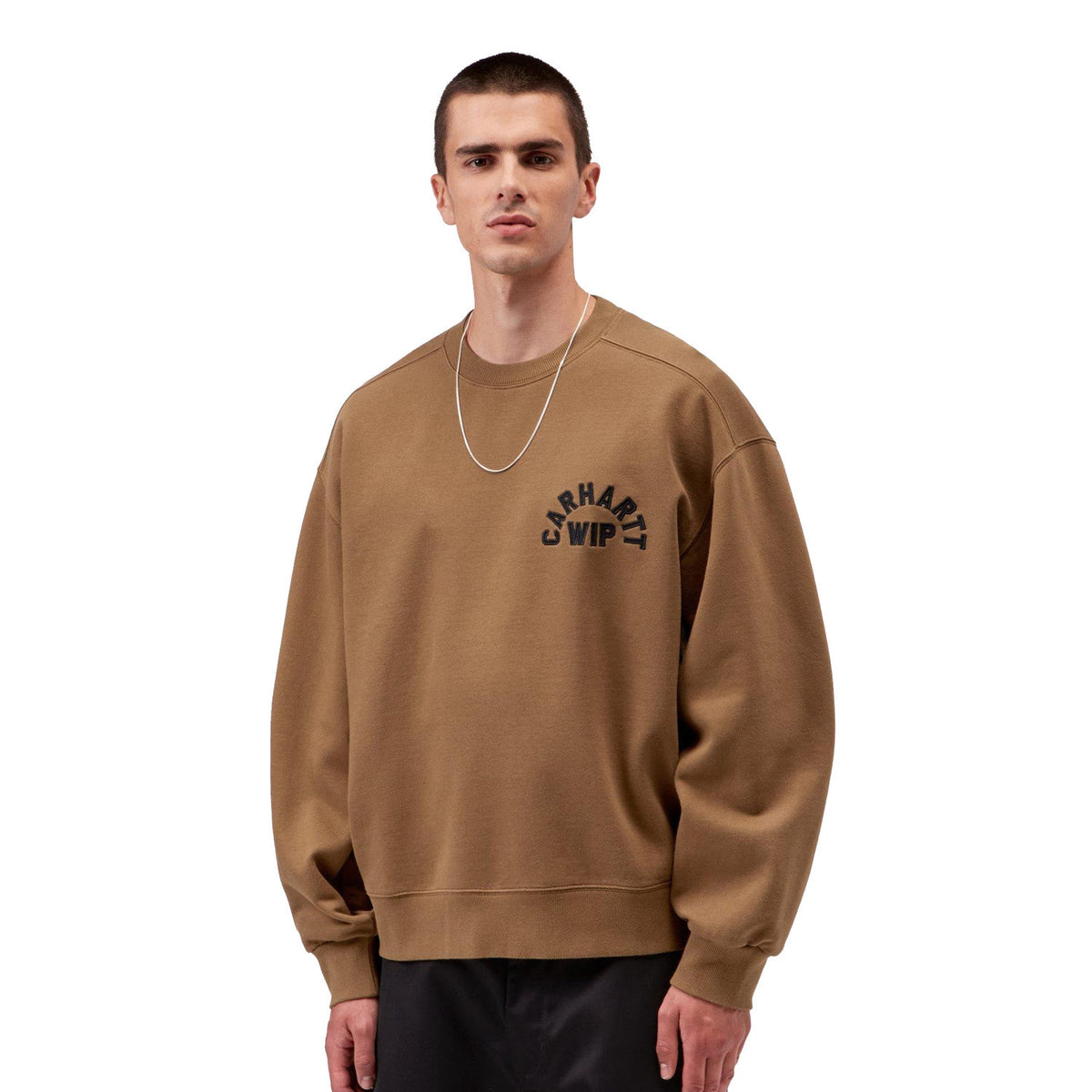 Carhartt WIP Arch Script Sweat WIP Hamilton Brown/Black  - I0372663YY06