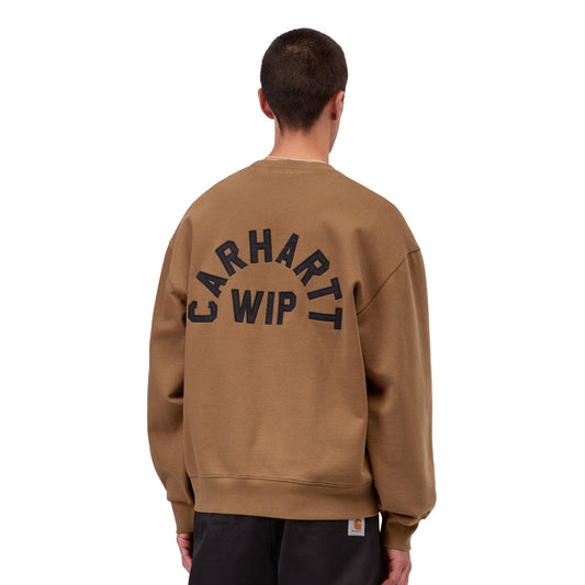 Carhartt WIP Arch Script Sweat WIP Hamilton Brown/Black  - I0372663YY06