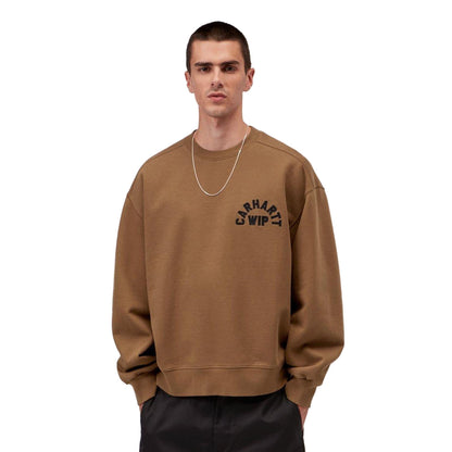 Carhartt WIP Arch Script Sweat WIP Hamilton Brown/Black  - I0372663YY06