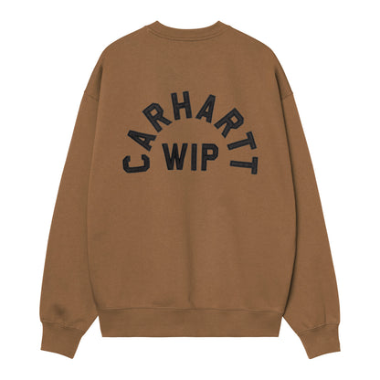 Carhartt WIP Arch Script Sweat WIP Hamilton Brown/Black  - I0372663YY06