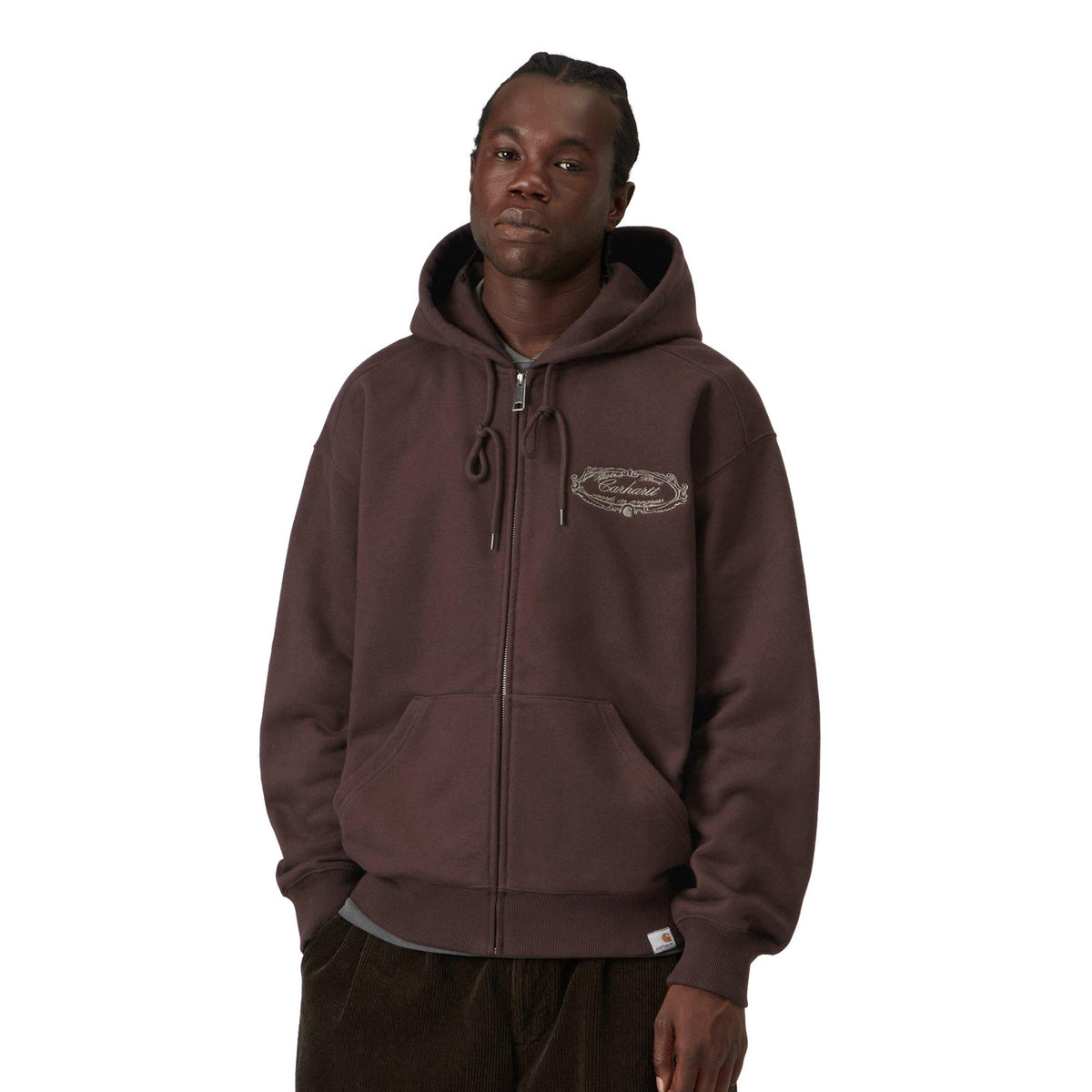 Carhartt WIP Hooded Chez WIP Jacket Palisander/Grey  - I0372803BIXX