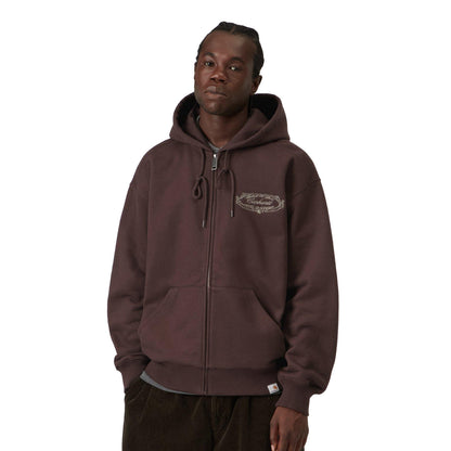 Carhartt WIP Hooded Chez WIP Jacket Palisander/Grey  - I0372803BIXX