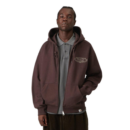 Carhartt WIP Hooded Chez WIP Jacket Palisander/Grey  - I0372803BIXX