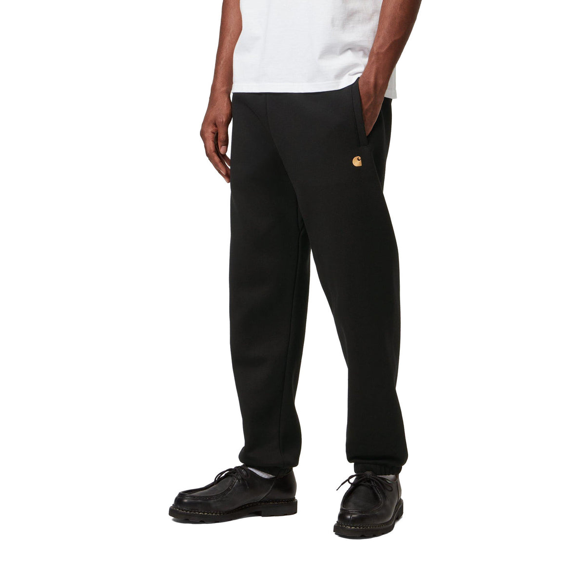 Carhartt WIP Chase Sweat Pant Black/Gold  - I03745800FXX