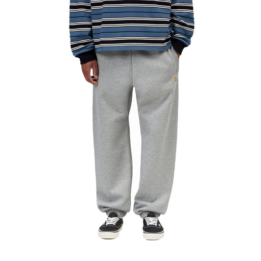 Carhartt WIP Chase Sweat Pant Grey Heather/Gold  - I03745800MXX