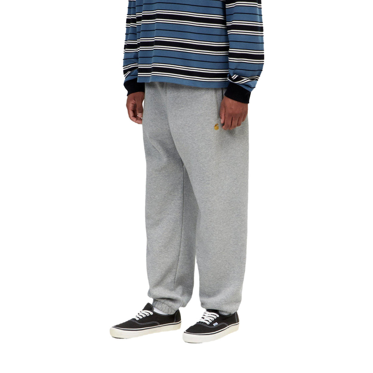 Carhartt WIP Chase Sweat Pant Grey Heather/Gold  - I03745800MXX